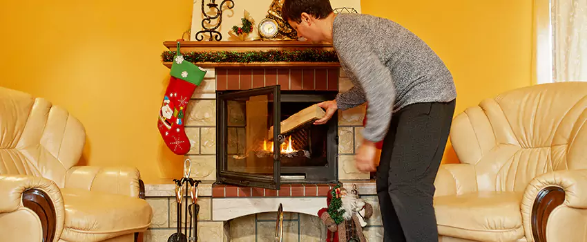 Rusted Metal Fireplace Restoration in Herndon, Virginia