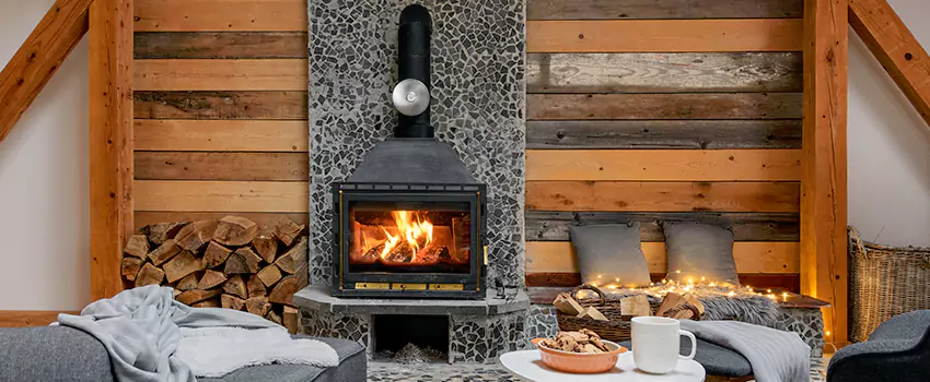 Thelin Hearth Products Direct Vent Gas Stove Fireplace Inspection in Herndon, Virginia